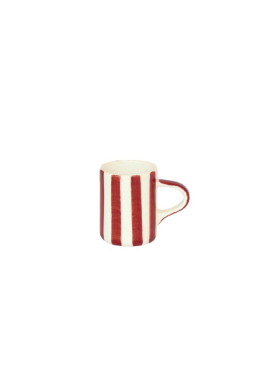 Musango Keramik Espresso Tasse "Candy Stripe" Paprika