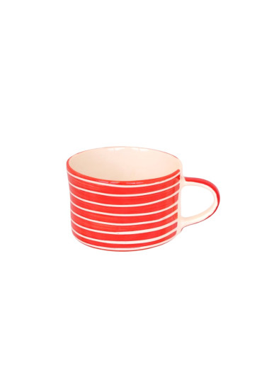 Musango Keramik Becher "Sgraffito" Rot