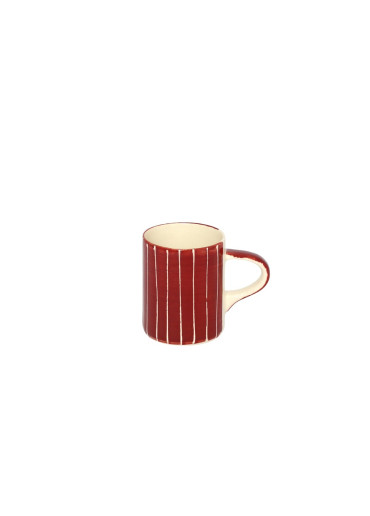 Musango Keramik Espresso Tasse "Sgraffito" Paprika