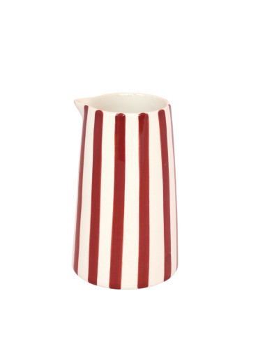 Musango Keramik Krug groß "Candy Stripe" Paprika