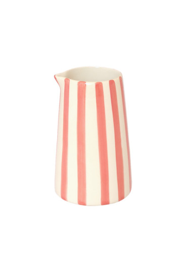 Musango Keramik Krug groß "Candy Stripe" Rose