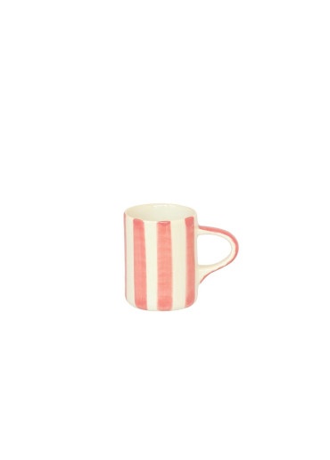 Musango Keramik Espresso Tasse "Candy Stripe" Rose